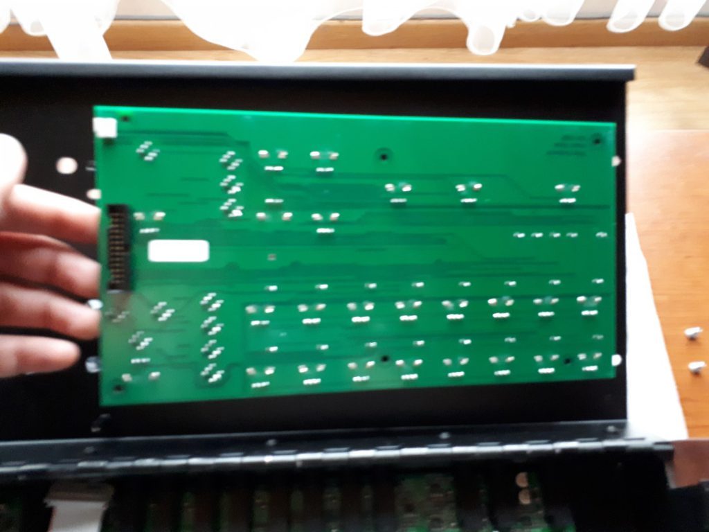 Poly Evolver synthesizer inside circuit boards